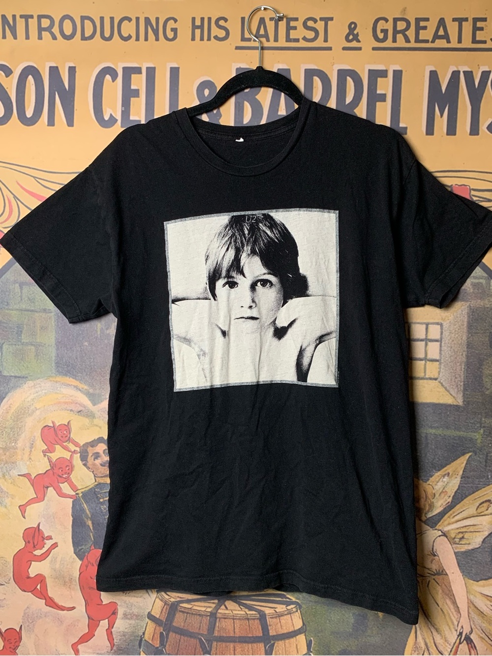 U2 Boy Monochrome Portrait album cover double sided Graphic t-Shirt